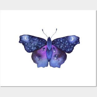 Night sky butterfly Posters and Art